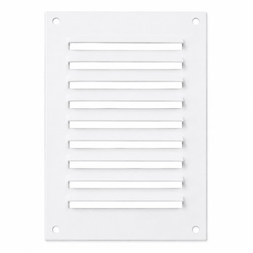 Решётка жалюзийная 125х70 накладная из оцинкованной стали s=0,7 окрашенная