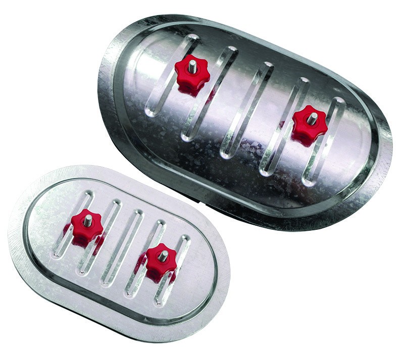 Лючок накладной CAD 250*150 mm Ø200 RED