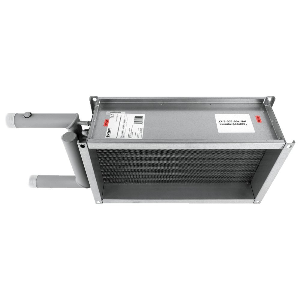 Водяной нагреватель для прямоугольных каналов ZILON ZWS 600x300-3