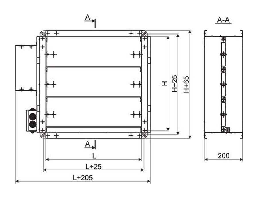 Клапан воздушный утеплённый КВУ 1400×600