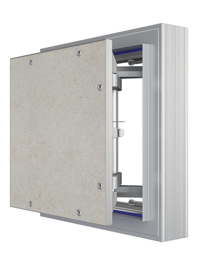 Люк ревизионный D Ceramo Comfort 300х300 скрытый монтаж усил.петля алюминий EVECS